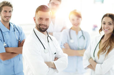 Fototapeta premium leading doctor of the medical center peers.