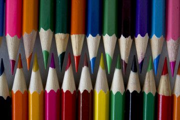 Colorful colored pencils