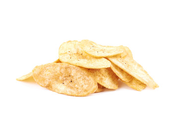 Pile of spiced banana chips isolated © Dmitri Stalnuhhin