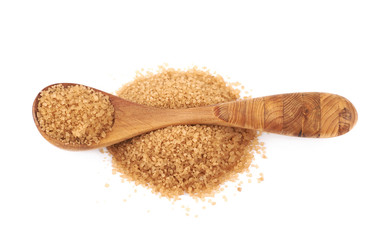 Pile of brown sugar isolated