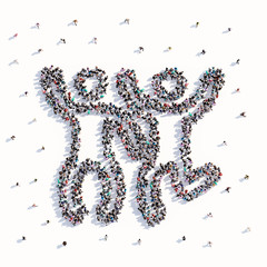 Many people form rejoicing people