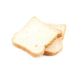 Sliced white bread isolated