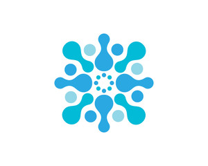 Fototapeta na wymiar Molecule symbol logo template vector
