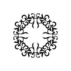 Art damask decorative element in simple style