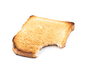 Toasted white bread isolated