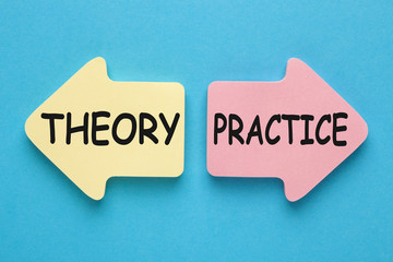 Theory vs Practice Concept - obrazy, fototapety, plakaty