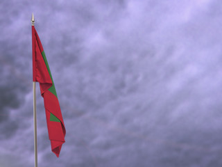 Flag of Maldives hanging down dangling