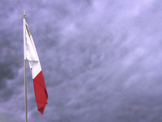 Flag of Malta hanging down dangling