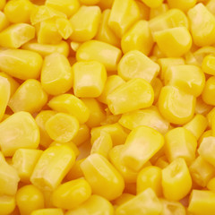 Surface coated with the canned corn