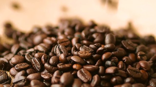 Coffee beans shooting with high speed camera