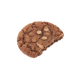 Chocolate chip cookie isolated