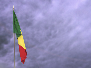 Flag of Senegal hanging down dangling