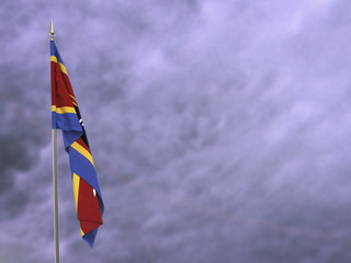 Flag of Swaziland hanging down dangling