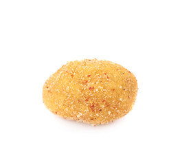 Breadcrumb coated nut isolated