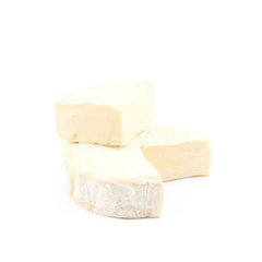 Brie cheese isolated
