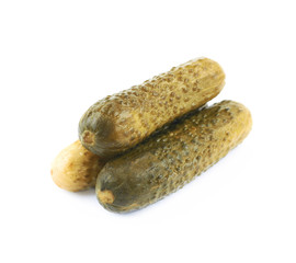 Pile of pickles isolated