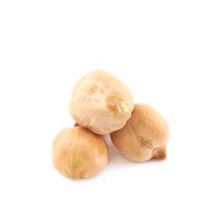 Pile of chick peas isolated