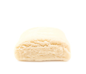 Block of marzipan isolated