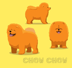 Dog Chow Chow Cartoon Vector Illustration