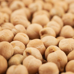 Surface coated with chick peas