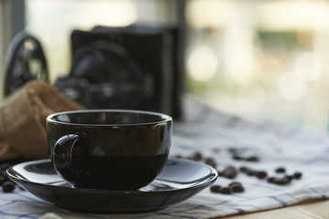 A cup of coffee on the table