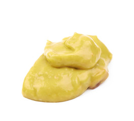 Splash of guacamole sauce isolated