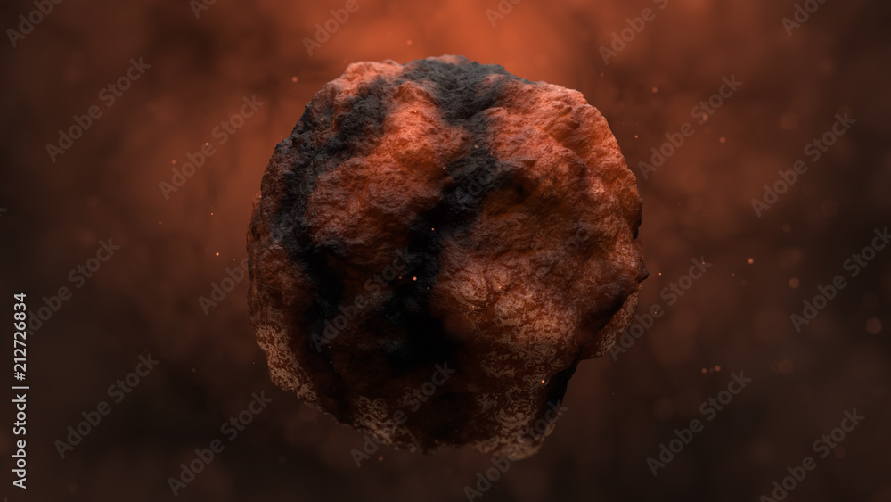 Poster 3d render abstract organic shape with strong displacement. deformed geometry with detail surface. me