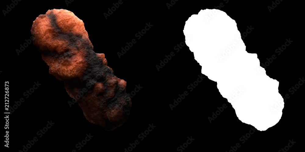 Poster 3d render abstract organic shape with strong displacement. isolated deformed geometry with detail su