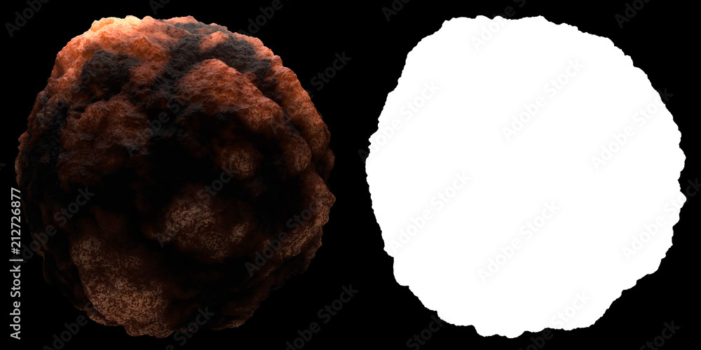 Poster 3d render abstract organic shape with strong displacement. isolated deformed geometry with detail su