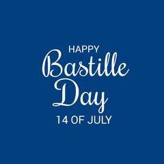 Naklejka na ściany i meble 14th of July. Happy Bastille Day. 