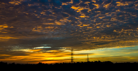 Fototapeta premium Blur beautiful sun set.