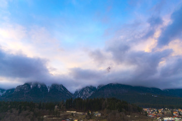 Amazing clouds in Bucegi Mountains, Romania