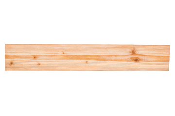 Brown wooden board with natural striped pattern for background, wooden surface for add text or design decoration. isolated on white background with clipping path.