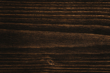 Close up of dark brown wood texture with natural striped pattern background