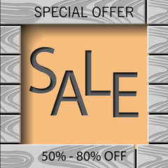 Winter super sale text banner for seasonal holiday shopping discount promo offer. Vector font design template store or shop sale vector background