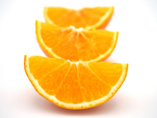 Naklejka na ściany i meble Orange isolated in white background.
