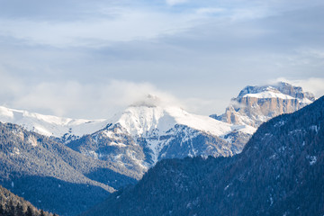 Fototapeta na wymiar Amazing landscape with Dolomites Mountains