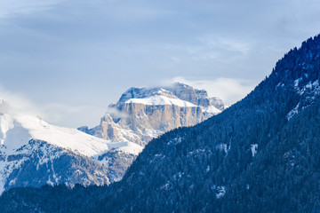 Amazing landscape with Dolomites Mountains