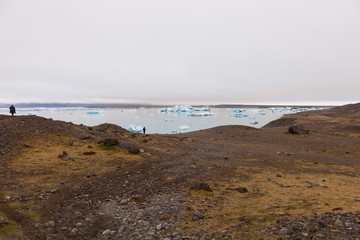 Iceberg lagoon jokulsarlon on the south of Iceland