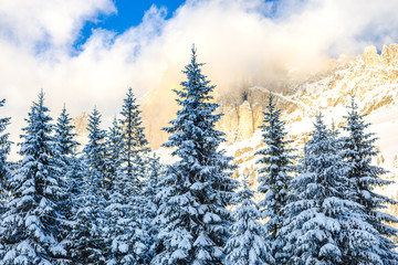 Amazing Dolomites Mountains at sunset