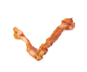 Fried bacon composition isolated