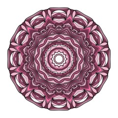 Obraz premium Vector hand drawn flower symbol illustration. Color mandala design