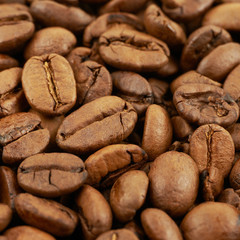 Surface coated with the coffee beans