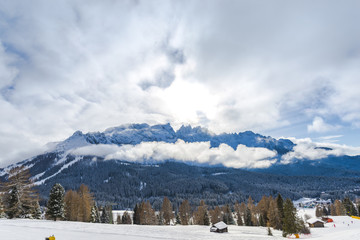 Ski resort in Dolomites