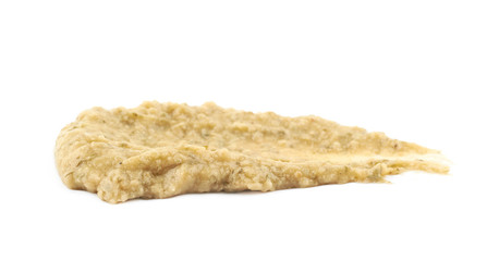 Splash of hummus isolated