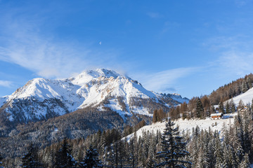 Winter landscape in Dolomites Mountains, Italy