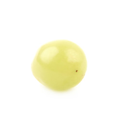 Single white grape isolated