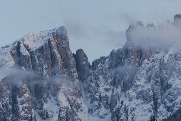 Clouds in Dolomites Mountains, italy