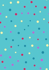Seamless dot pattern with blue background. Vector repeating texture.