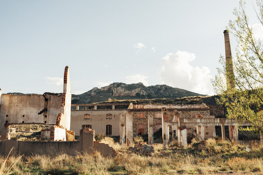 Ruins of an old coal mine, Teruel, Spain